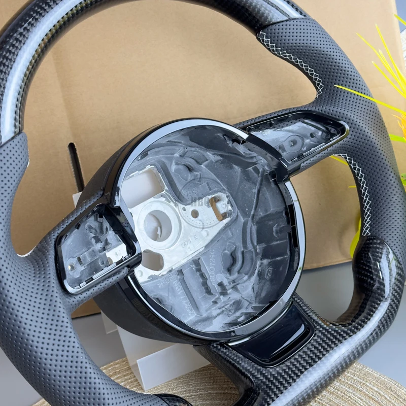 Suitable For Audi Steering Wheel A3 A4 A5 A6 A7 Q3 Q5 Q7 Fully Perforated Steering Wheel Flat Bottom Sports Steering Wheel