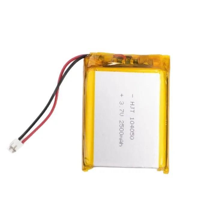 104050 3.7V 2500mAh Lithium Polymer Rechargeable Battery, Suitable for GPS, MP3 Players, Bluetooth Speakers, and Other Devices.