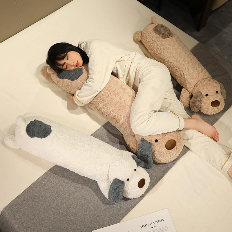 Urocze Kreatywne Pluszaki Pieski w Kształcie Paska 90/110cm, Super Miękkie Długie Poduszki do Rzucania, Śmieszne Prezenty Urodzinowe, Dekoracja Domu dla Dzieci