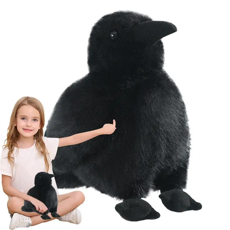 

Raven Plush Toy Plush Raven Stuffed Collection Decor Realistic Design Collection Doll For Bedroom Work Area Living Room Game