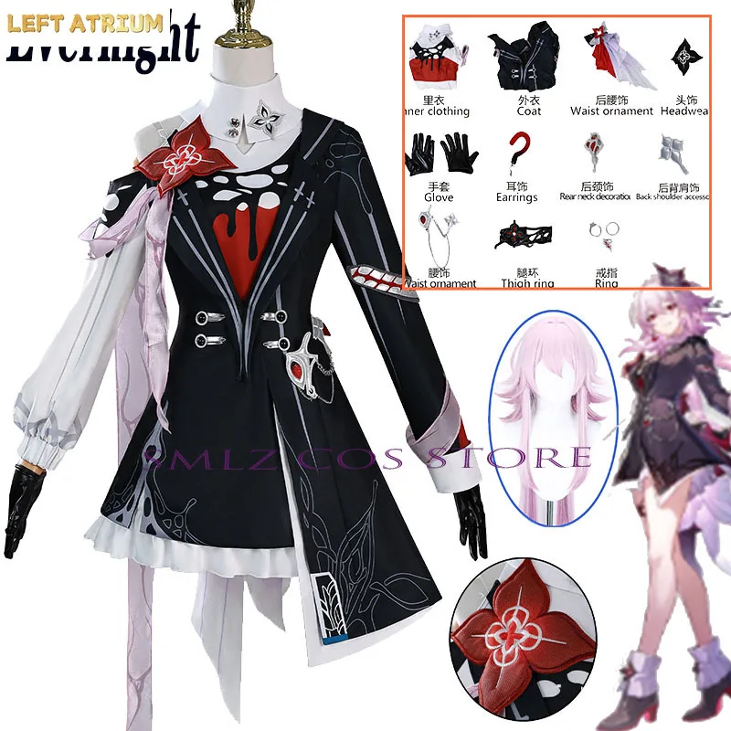 

Newly Evernight Cosplay Honkai：Star Rail March 7th Costume Women Cosplay Dress Suit Halloween Carnival Party Role Play Outfit