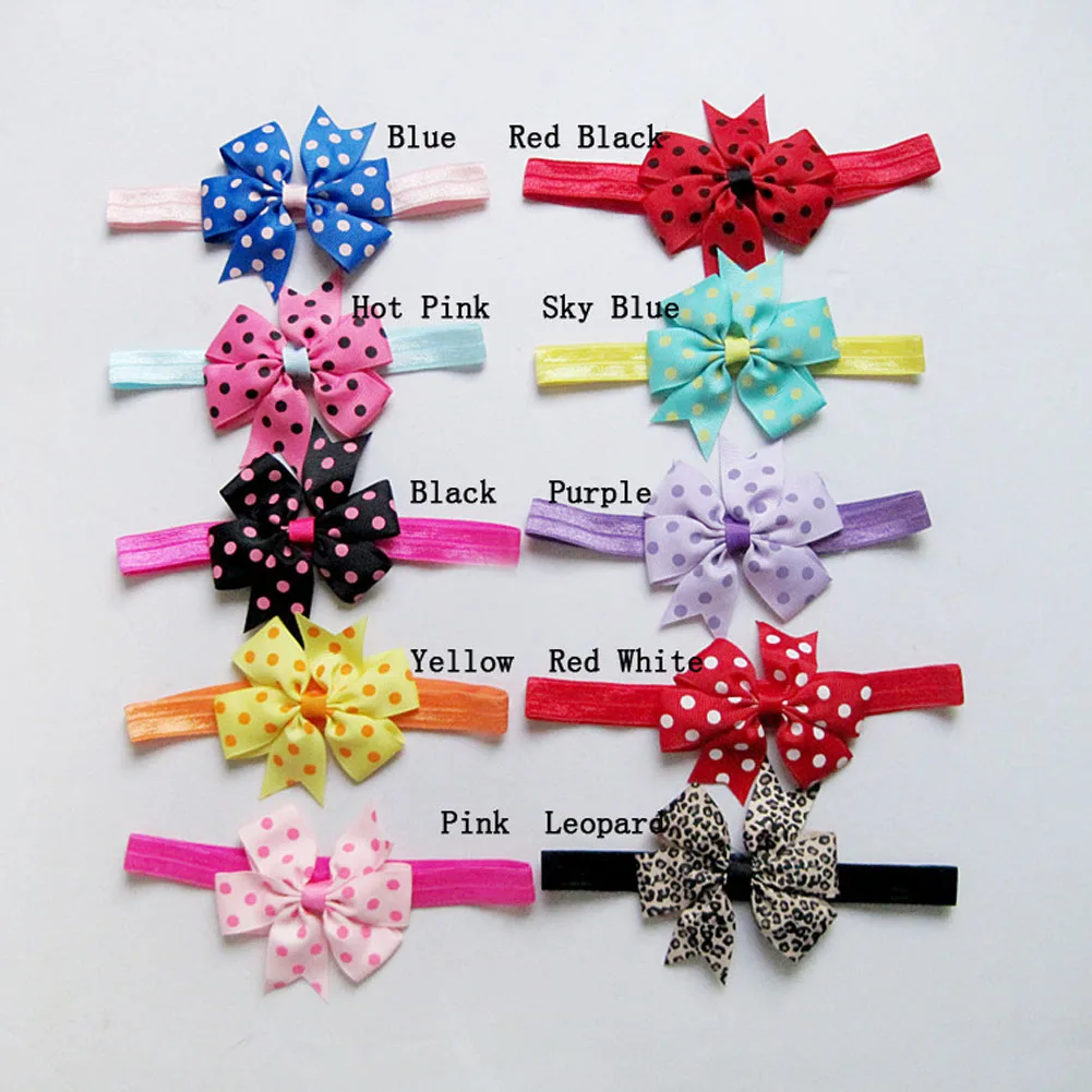 

10pcs Children Satin Headbands Contrast Color Chiffon Child Hair Hoop Gifts for Baby Girls Infants Hair Bands for Birthday Party