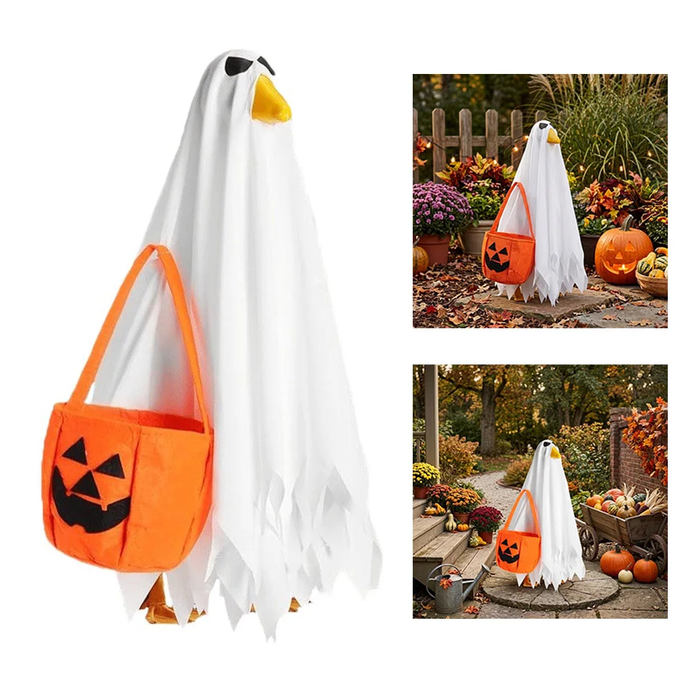The Porch Goose For Halloween Pumpkin Decor Collection for Front Steps Driveway Lawn or Living Room Seasonal Arrangements