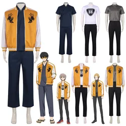 Jo Togame Cosplay Costume Wig Anime WIND BREAKER Shishitoren Kimono Uniform Jacket Sweater Glasses Choji Tomiyama Halloween