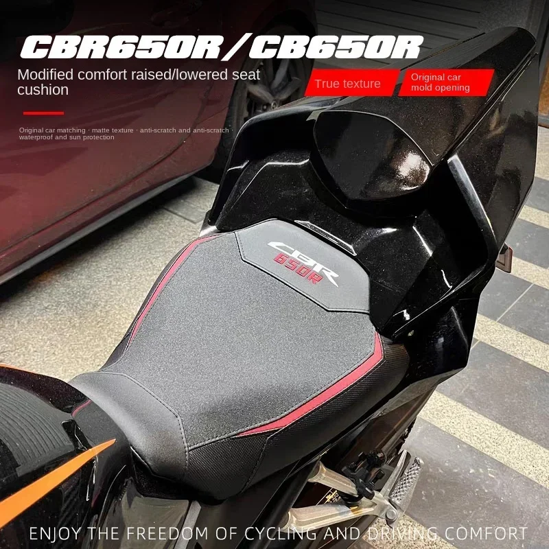 Motorcycle Seat for Honda CBR650R CB650R Modified Raised/lowered Seat Cushion Package Comfortable Front and Rear Seat Cushions