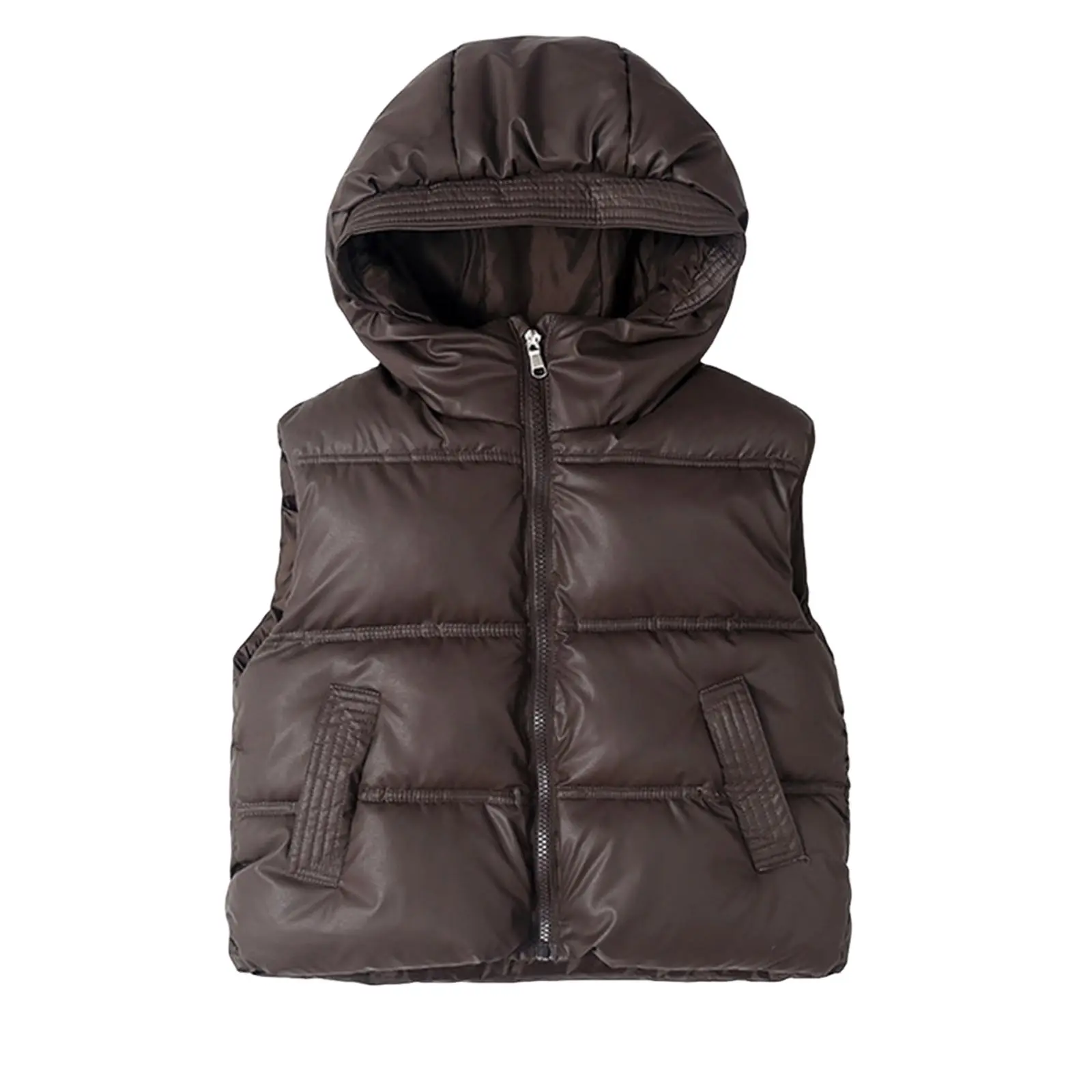 

Fleece Jacket Boys Childrens Comfortable And Warm Hooded Vest With Thick Fleece For Boys And Girls Solid 5 Boys Winter Coat