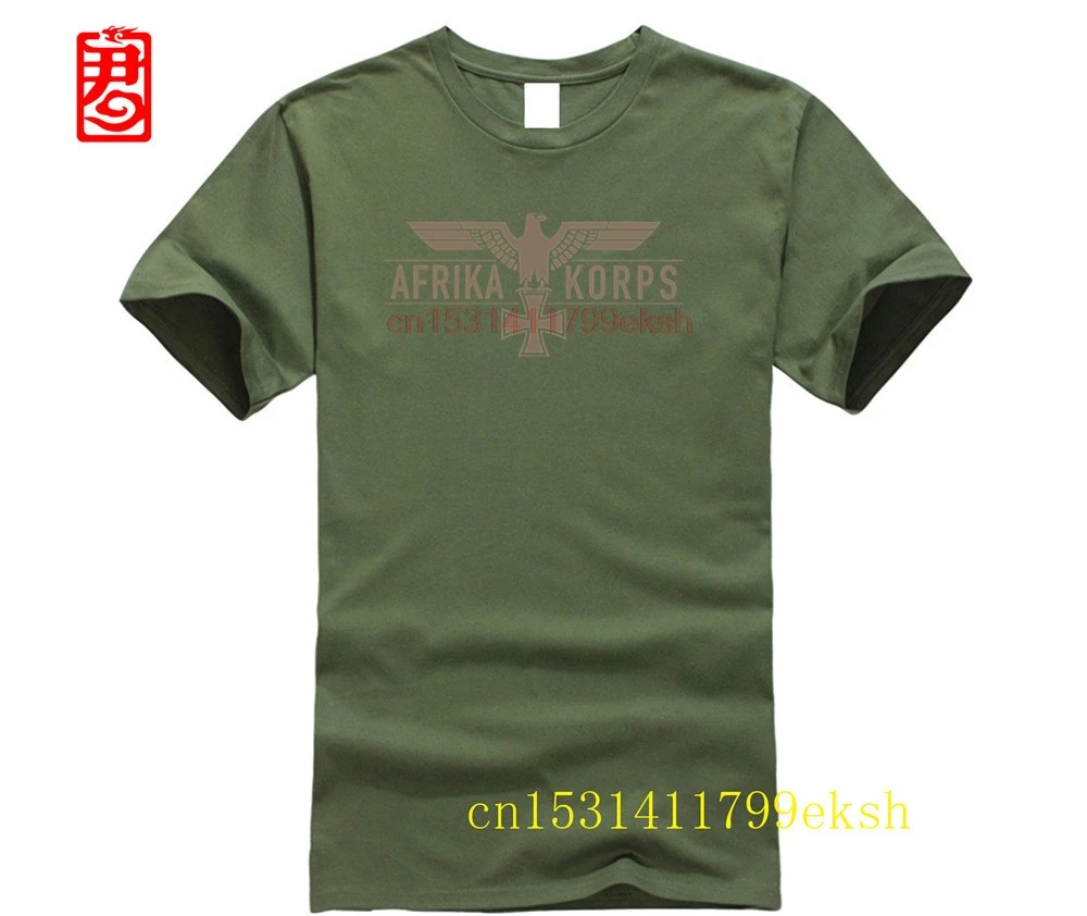 2024 Fashion Short Sleeve MAGLIETTA AFRIKAKORPS Wehrmacht Deutschen Heeresgruppe Afrika DAK T-SHIRT Tops Cool T Shirt