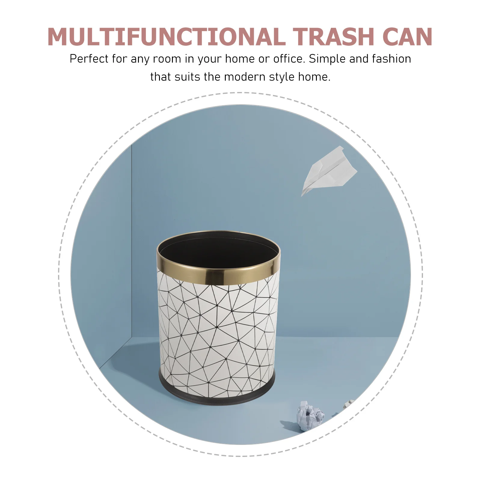 

Retro Trash Can Small Vintage Bathroom Bin Mini Bedroom Garbage Plastic Waste Paper