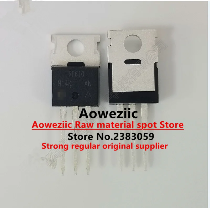 Aoweziic 2018+ 100% Neu Original Importiert IRF610PBF IRF610 TO-220 Power MOS Röhre 200V 3,3A