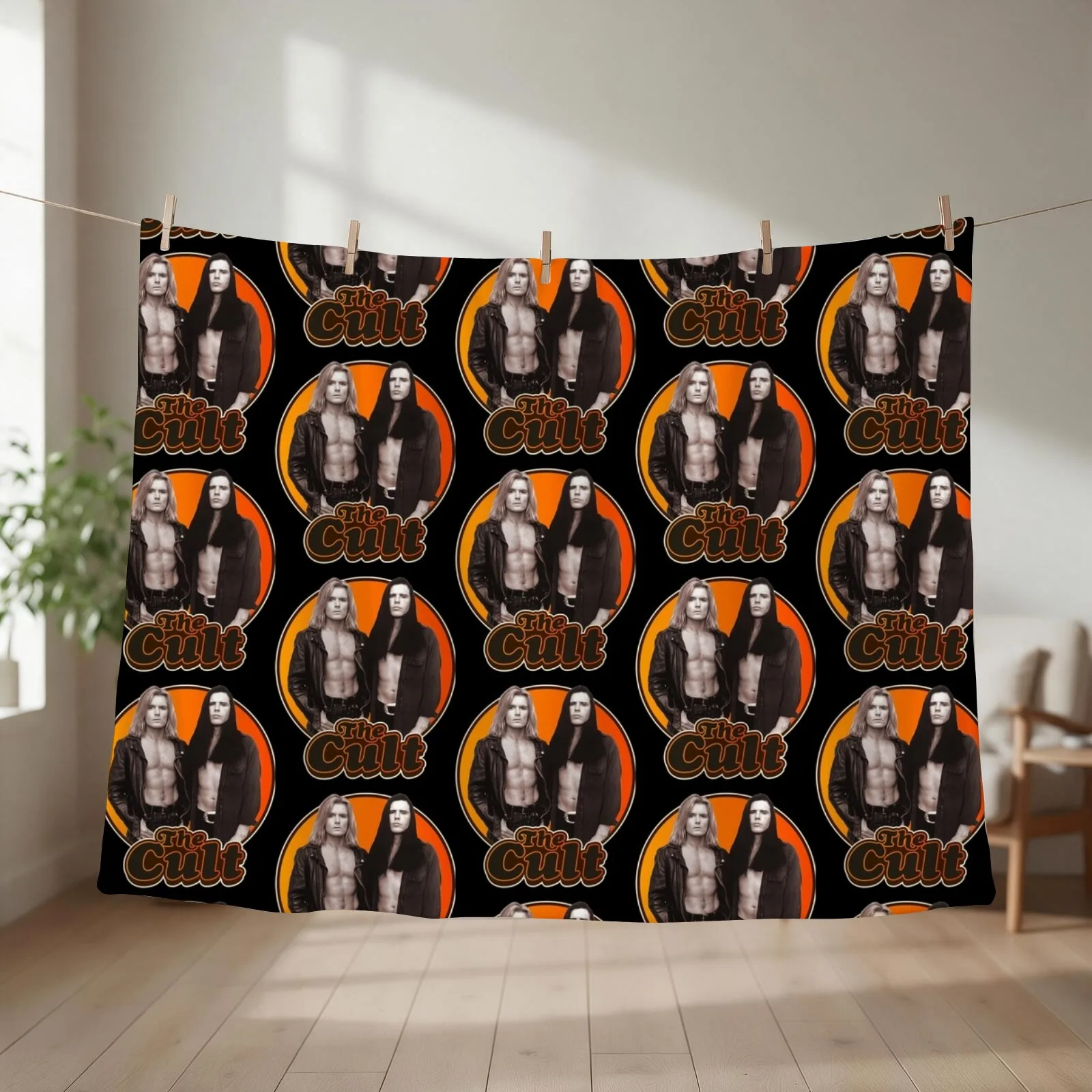 The Cult Band Retro The Cult Band Tribute Throw Blanket couch cozy soft plush fuzzy picnic outdoor blanket