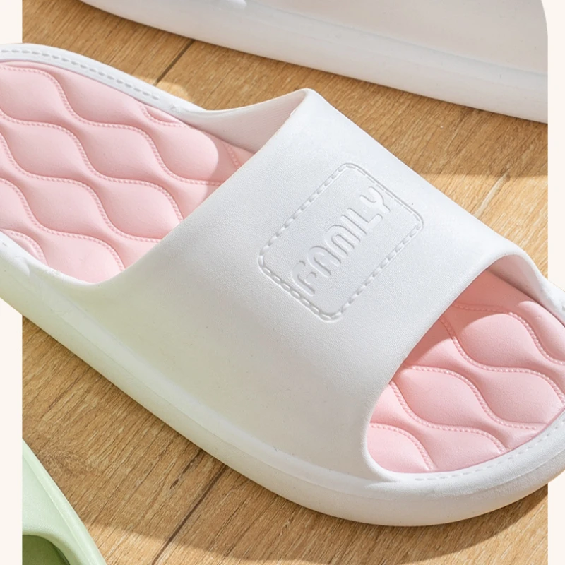 Women Man Slippers Indoor Home Slippers Thick Platform Shoes Non-slip Bath Sandals Comfortable New Fashion Soft Flip Flops