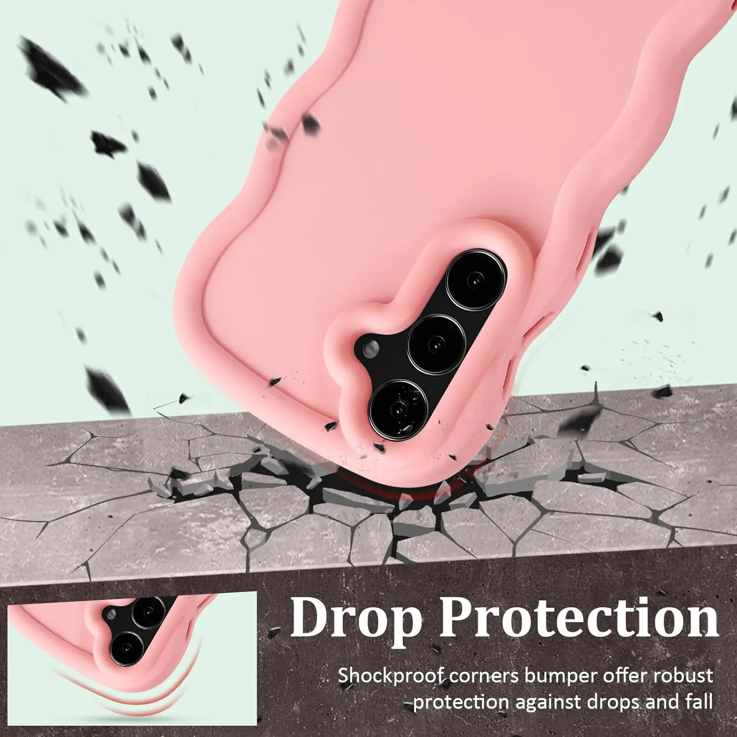 A15 Hülle Macaron-Farbe, gewellter Rahmen, weiche TPU-Schutzhülle für Samsung A05S A14 A16 A17 A25 A54 A35 A55, stoßfeste Handyhülle, Coque – Detail 9
