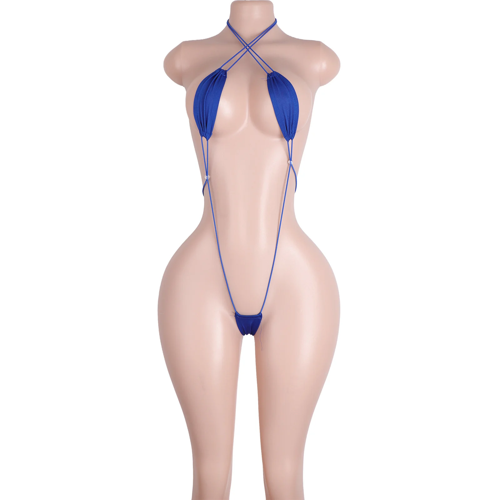 Thong Strings Bikini Set Performance Wear Exotic Dancewear Featuring Mesh Accents Lingerie Nightclubs Swimwear Beach Events