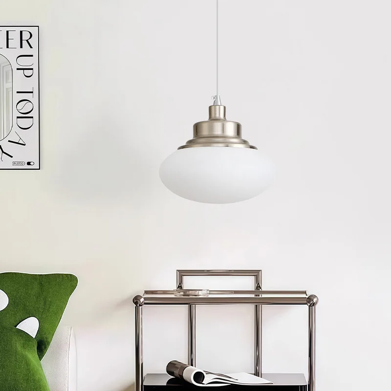 

Retro small chandelier bedroom bedside personalized simple sand nickel restaurant entrance hanging line lamp светильник ретро