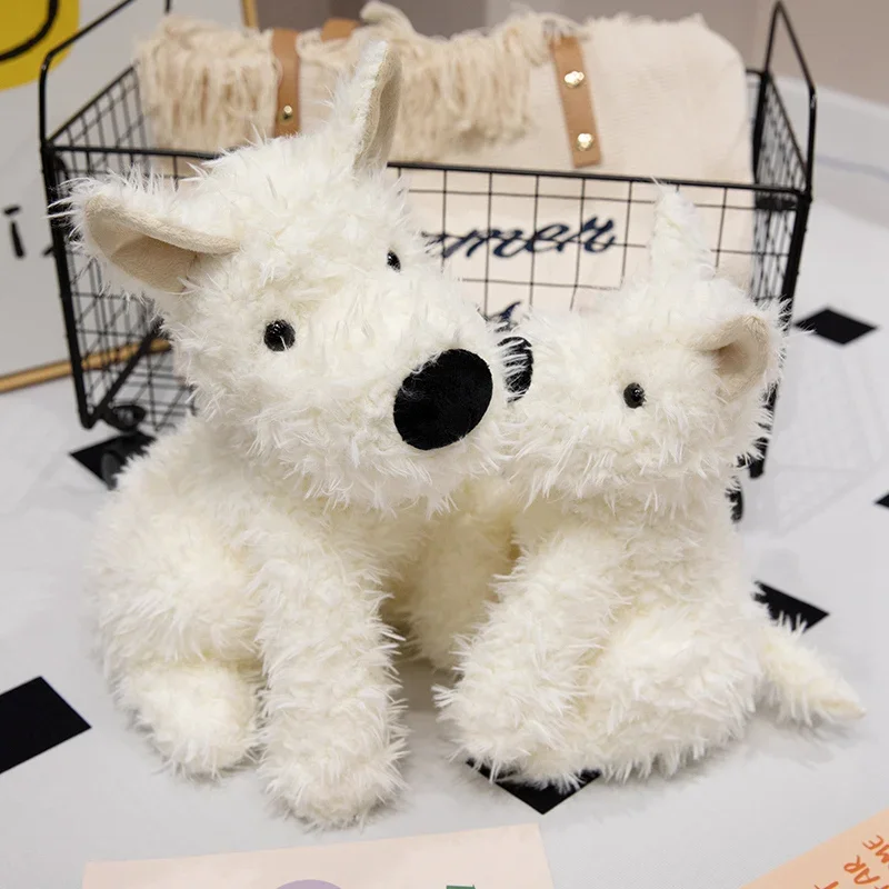 Cartone animato West Highland cane peluche farcito Schnauzer giocattolo animali cucciolo bambola sonno cuscino bambini regalo di compleanno decorazione della casa