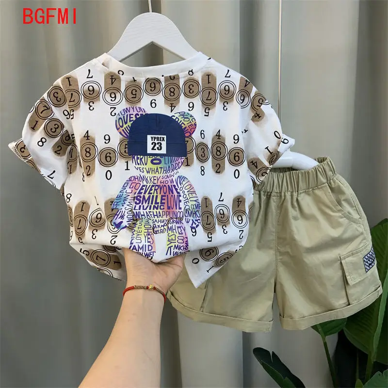 Fashion Summer Baby Girls Boys Clothing Set Kids Short Sleeve T-shirt And Shorts 2Pcs for Children Tracksuits Clothes outfits