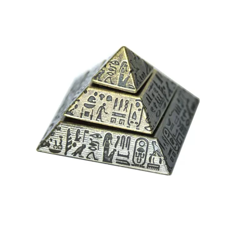 الهرم جيروسكوب ببصمة الإصبع لعبة سطح المكتب المعادن المصرية القديمة الرجعية مكافحة القلق تململ سبينر للأطفال الأطفال الكبار الهدايا #6