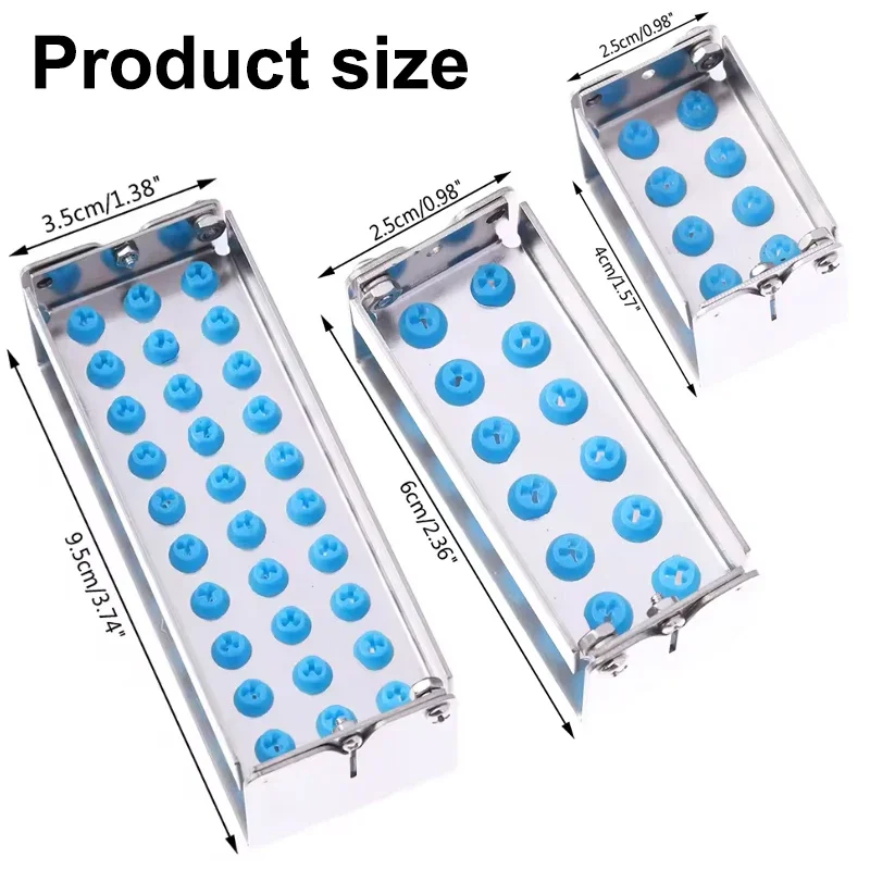 8/12/30 Holes Dental Bur Holder Sterilizer Autoclave Sterilizer Case Endo File Disinfection Box Dentistry Equipment