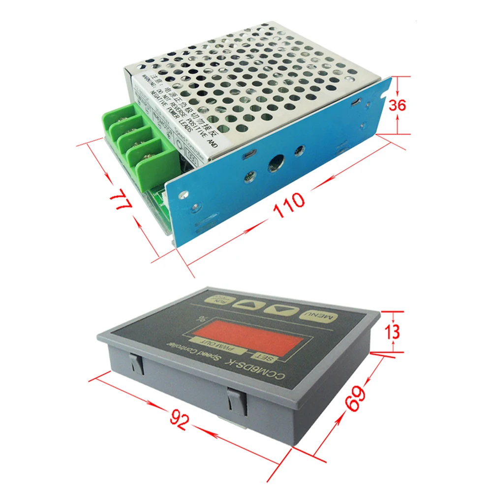 DC 12-80V PWM Motor Speed Controller 0%-100 Speed Adjustable Governor 30A DC Motor Speed Regulator with Digital LED Display