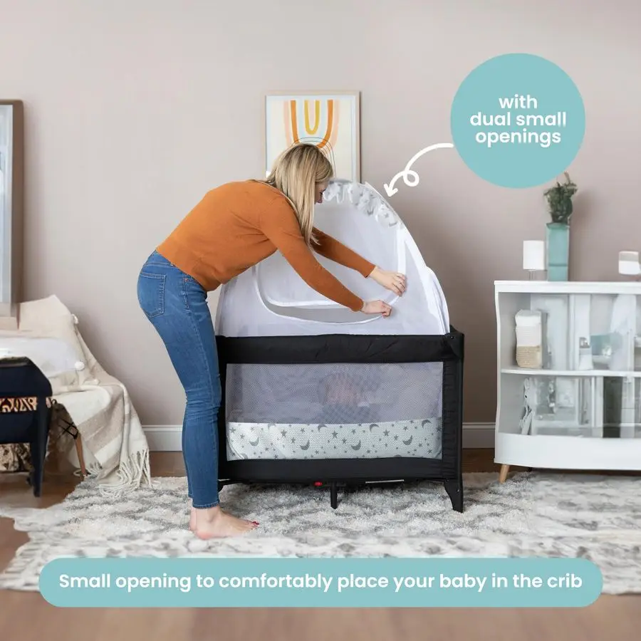 خيمة لعب من Pack n، خيمة سرير صغيرة للحفاظ على الطفل من التسلق، عبوة منبثقة تلقائية وخيمة لعب مع سحابات أوتوماتيكية، قطيفة سميكة