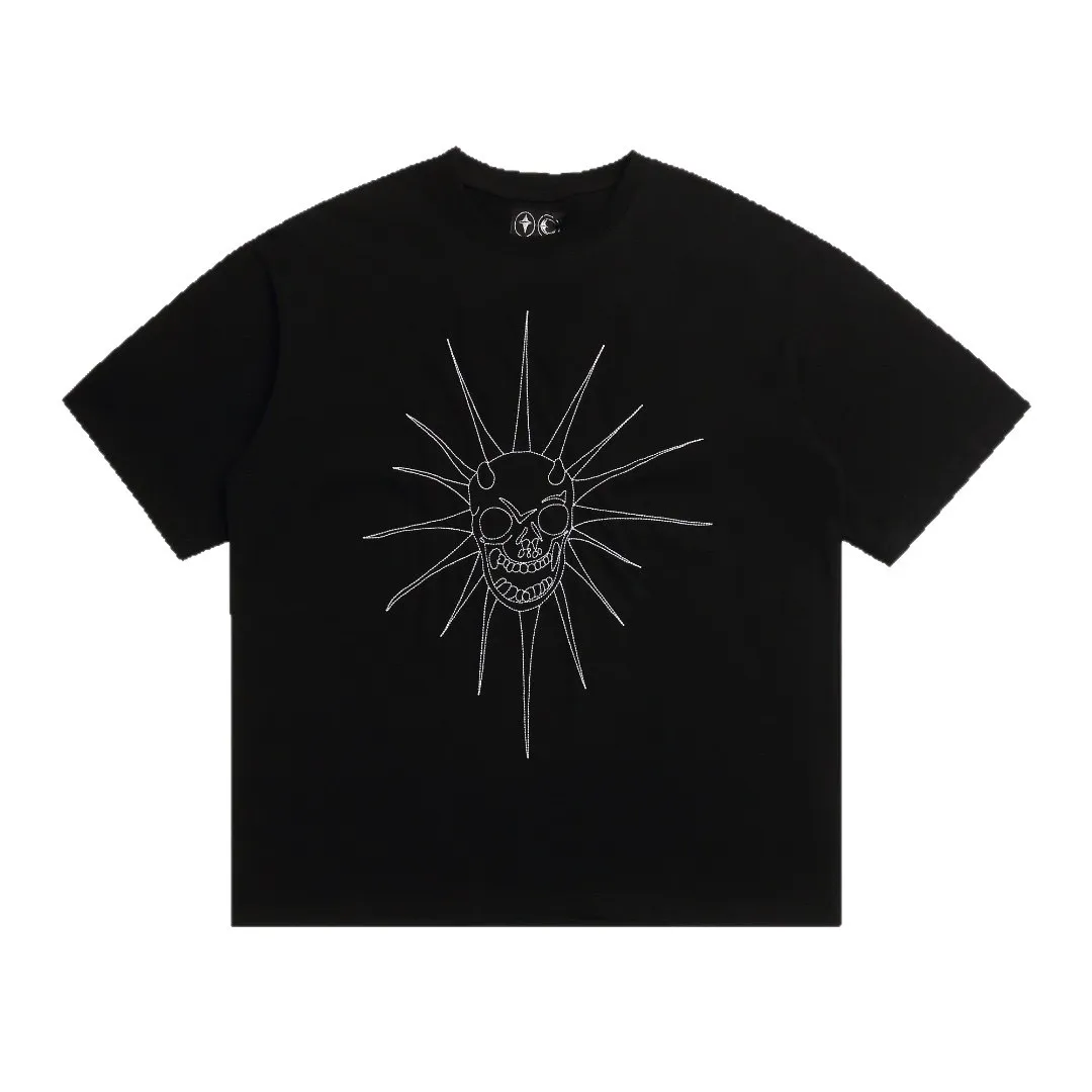 Thug Club- American style street graphic embroidery versatile round-neck top for summer T-shirt short