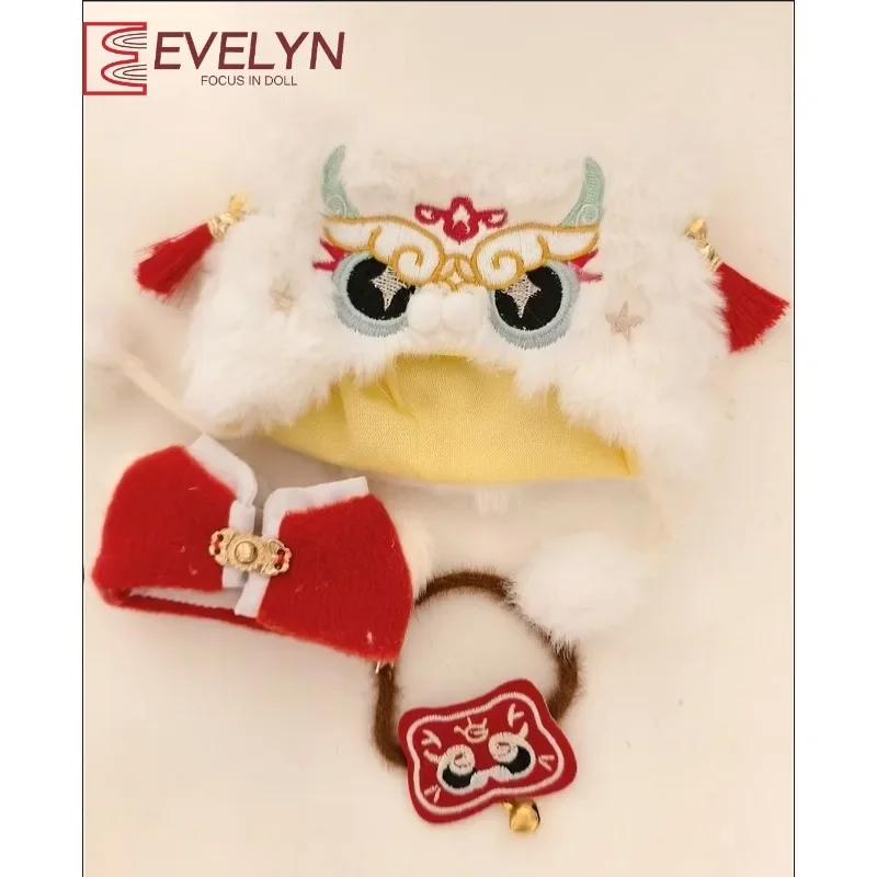 Evelyn Ropa de muñeca de algodón de 10CM, sombrero, conjunto de bolsa, lindos accesorios de decoración de muñecas, juguetes para niños