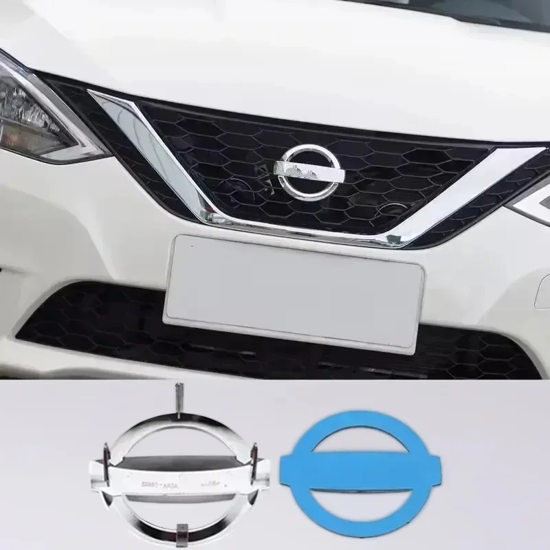 ABS 5.8/8.8/10/11.8/12.8/13/14/15/16cm Silver Front Rear Car Emblem for Nissan SYLPHY Juke Tiida Sunny QASHQAI Teana X-Trail