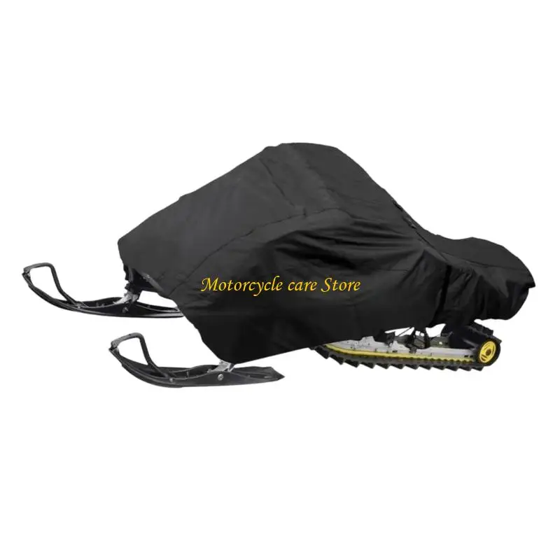 U75F Snowmobile Storage Protective Cover for Parked Machines with Contoured Built-In Fastening, and Fold-Away Handling