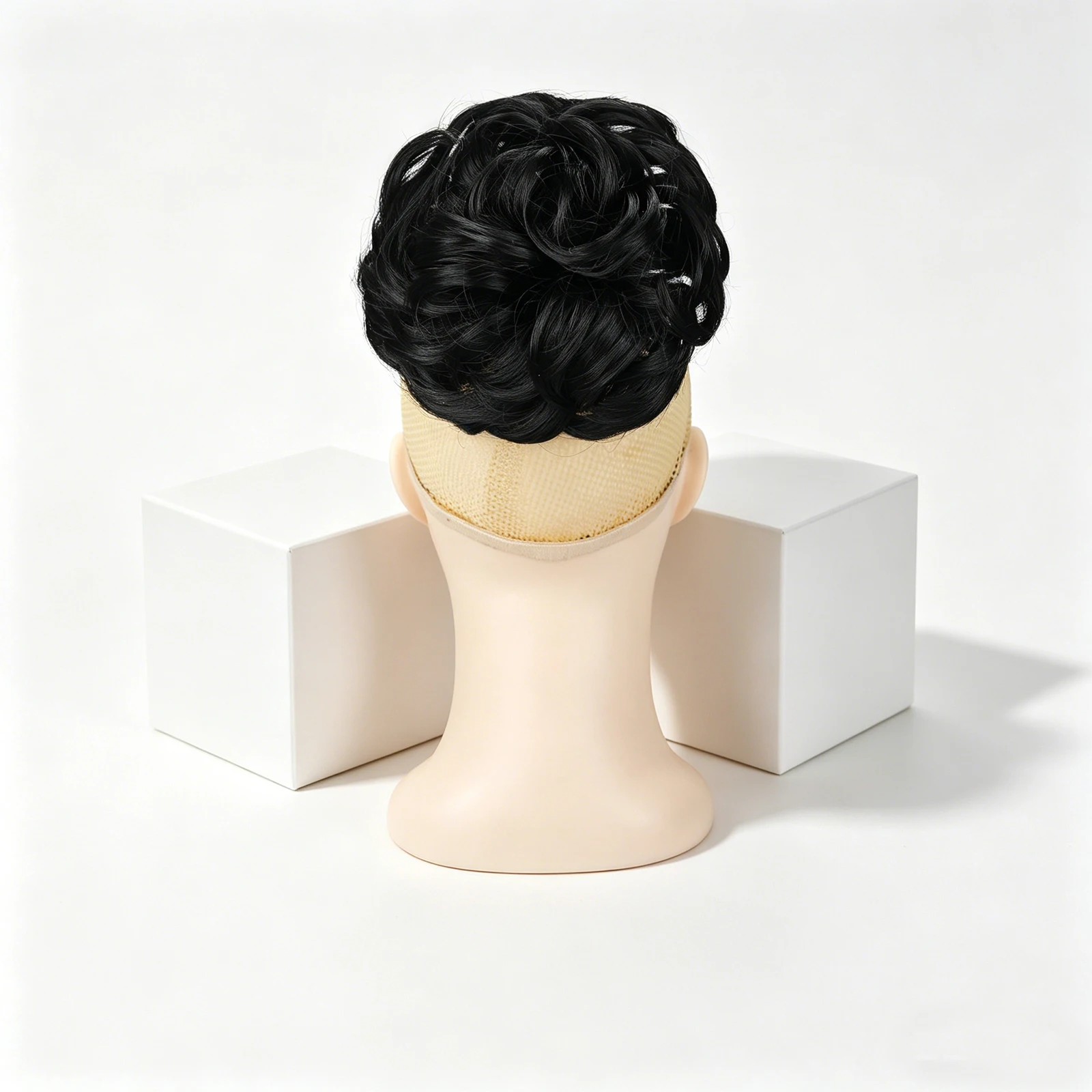 Jeedou Messy Hair Bun Bird's Nest Fluffy Wavy Curly Chignon Adjustable Strap Daily Use Styling Hairpiece Synthetic Accessory
