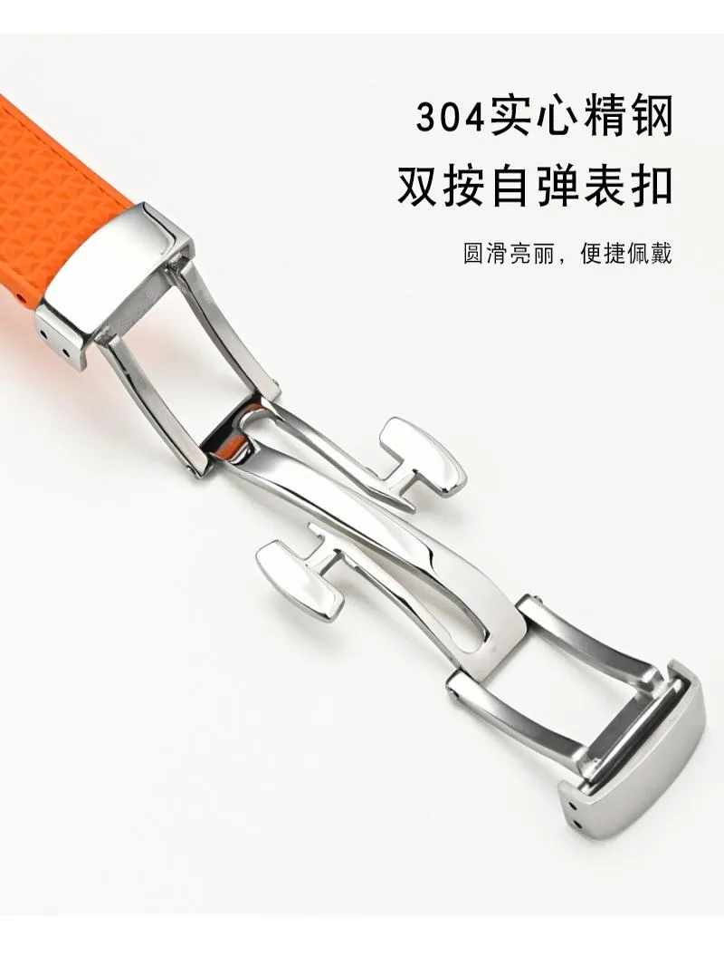 Quick Release Watch Band For Tissot PRX Series 11mm 12mm T137.407/T137.410 Super Player Fluororubber FKM Watch Strap
