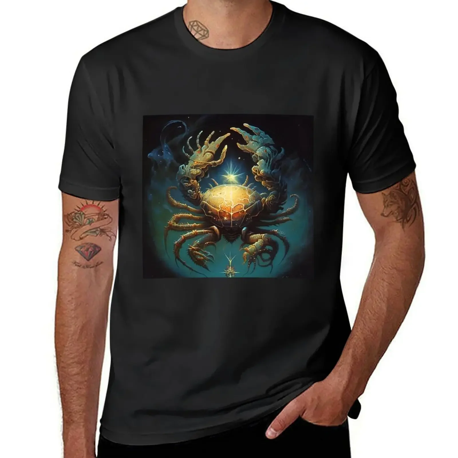 Cancer Astrology Sign T-Shirt summer tops custom shirt designer t shirt men