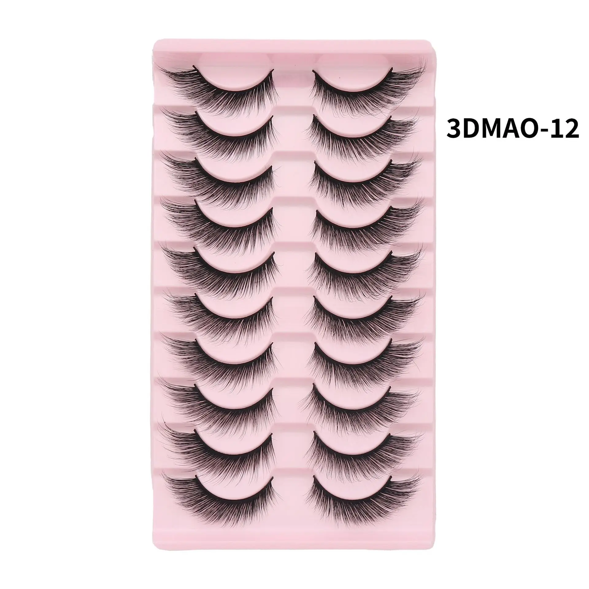 Eye beauty Cat Eye Wimpern 10 Paare 3d geflügelte flauschige Faux Nerz Fuchs Auge falsche Wimpern Bulk Großhandel Kosmetik Make-up Faux Cils