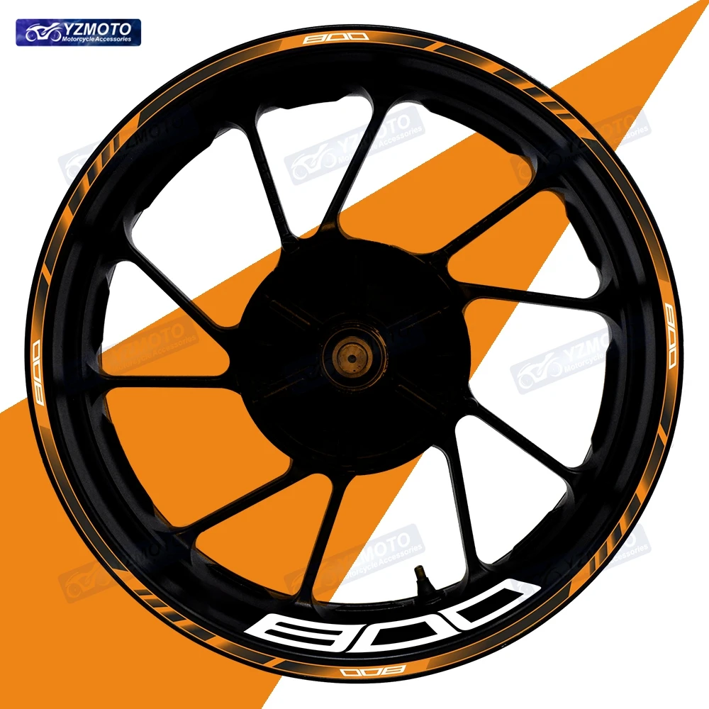

For Z800 Motorcycle 17 Inch Front And Rear Racing Wheel Hub Sticker Waterproof Decal Reflective Modified Decorative Rim Stickers
