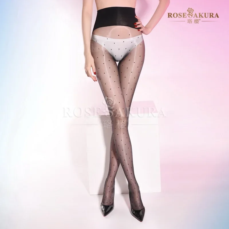 مثير أورورا جوارب سلس المرأة رقيقة جدا تسلق حريري زلق تلميح شفافة البولكا نقطة جوارب طويلة نادي الطرف OL OOTD