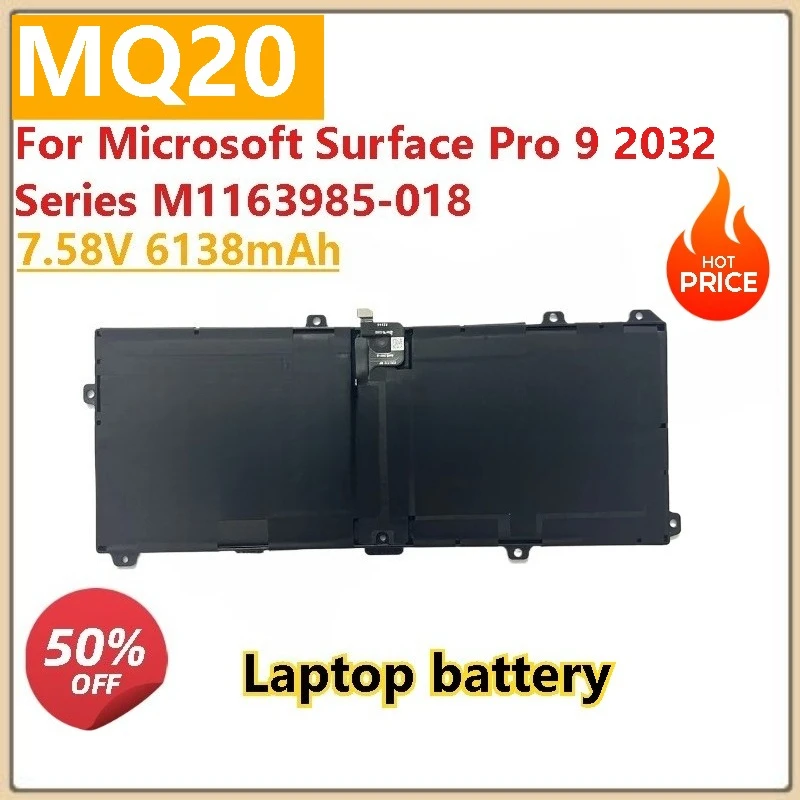 

Brand New High Quality MQ20 7.58V 6138mAh Replacement Laptop Battery For Microsoft Surface Pro 9 2032 Series M1163985-018