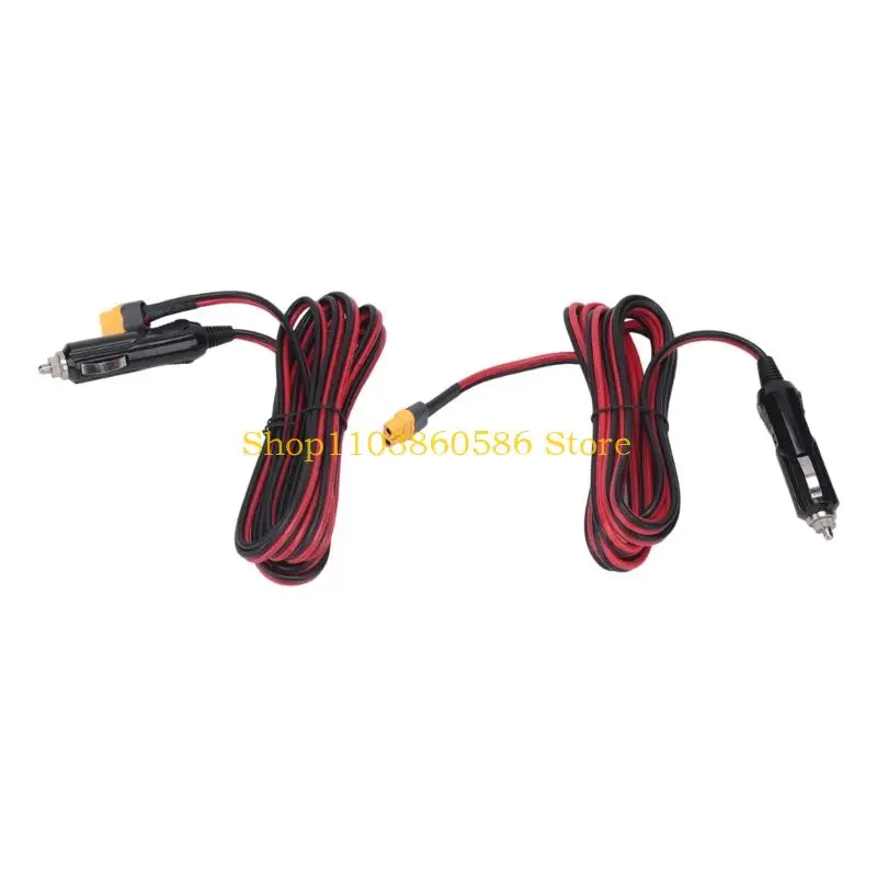 242A Automotive Cigarettes Lighter Plug to XT60 Female Adapter, 14 AWG Copper Wire Power Connection Cable, Complete 2-Pack
