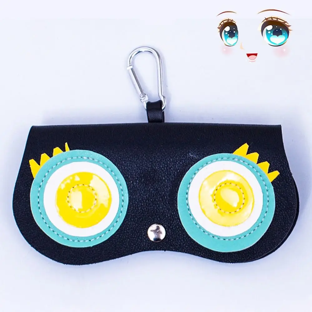 Qutzzmnd INS Cartoon Glasses Bag Women Portable Sun Eye Glasses Box PU Leather Eyewear Case Sunglasses Protection Bags image 4