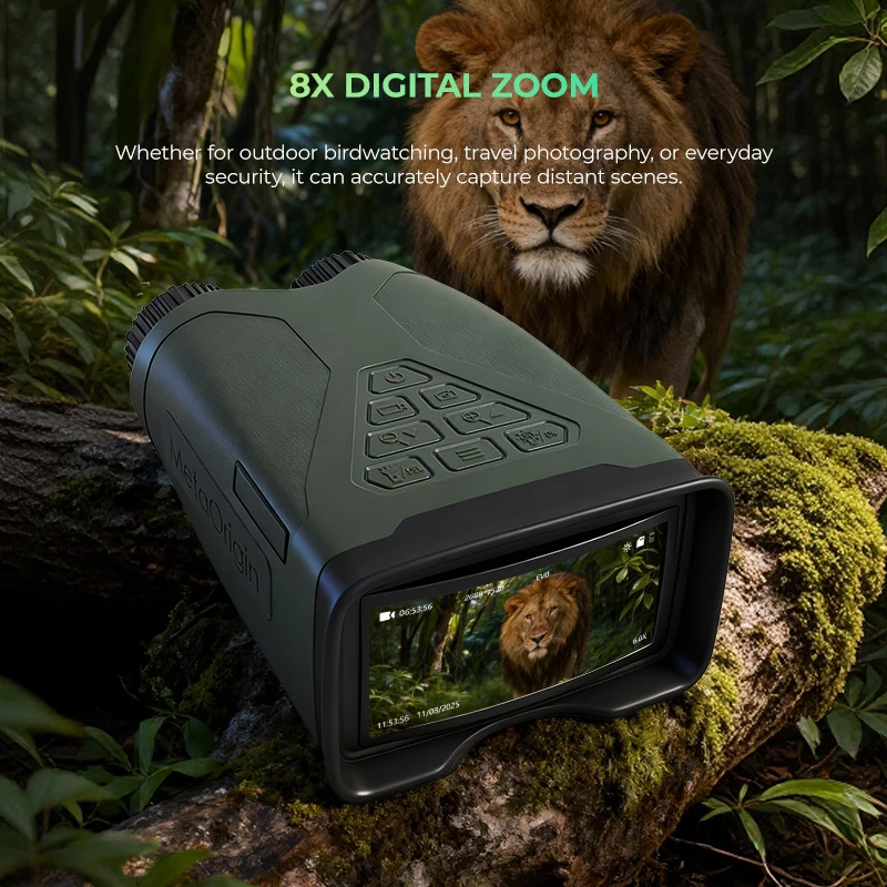 Latest Technology Night Vision Device 8X Zoom Night Vision Goggles Handheld No Light AI Full-Color Night Vision Binocular