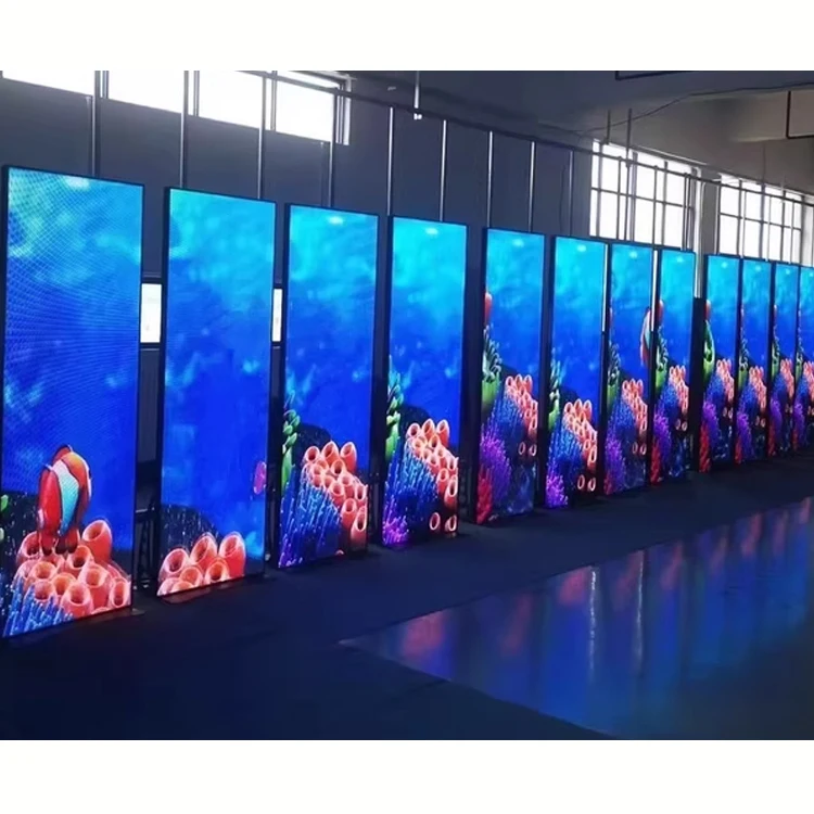 Display per poster a LED Pubblicità P2.5 Lettore pubblicitario intelligente portatile Display a schermo a LED per centro commerciale