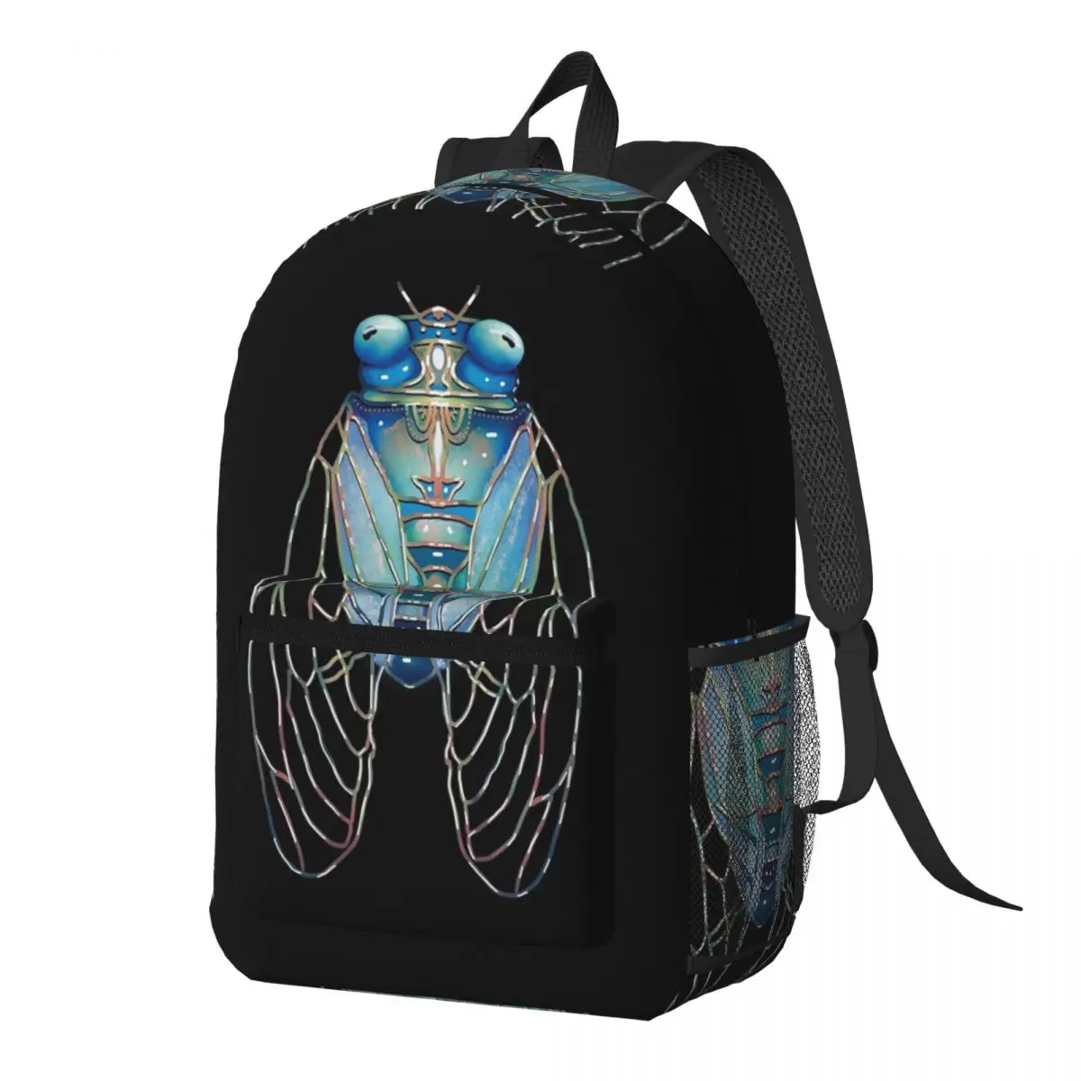 

Blue Moon Cicada Backpack Daypack Large Capacity Children BookBag School Bag Shoulder Bags for Men Women