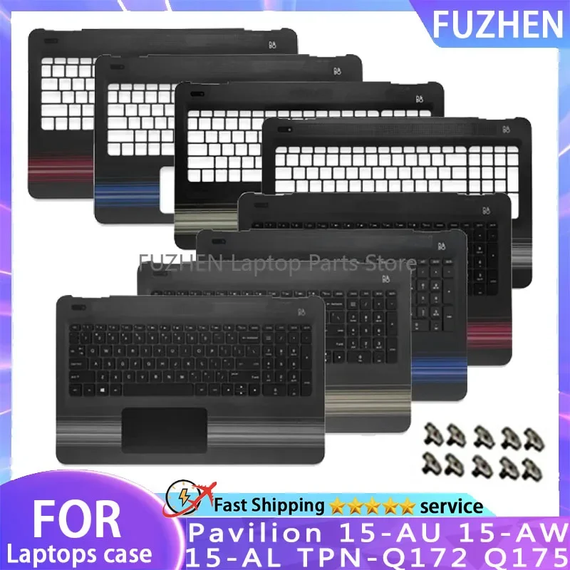 

New For HP Pavilion 15-AW 15-AU 15-AL TPN-Q175 Q172 Laptop Palmrest Upper Top Case/Bottom Base Cover Keyboard No/With Backlight