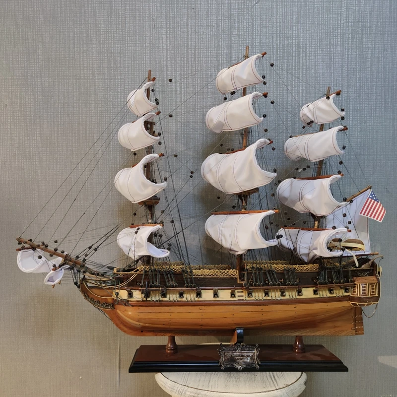 European-style British Victory sailboat solid wood warship ornament simulation high-end sailboat model company gift collection