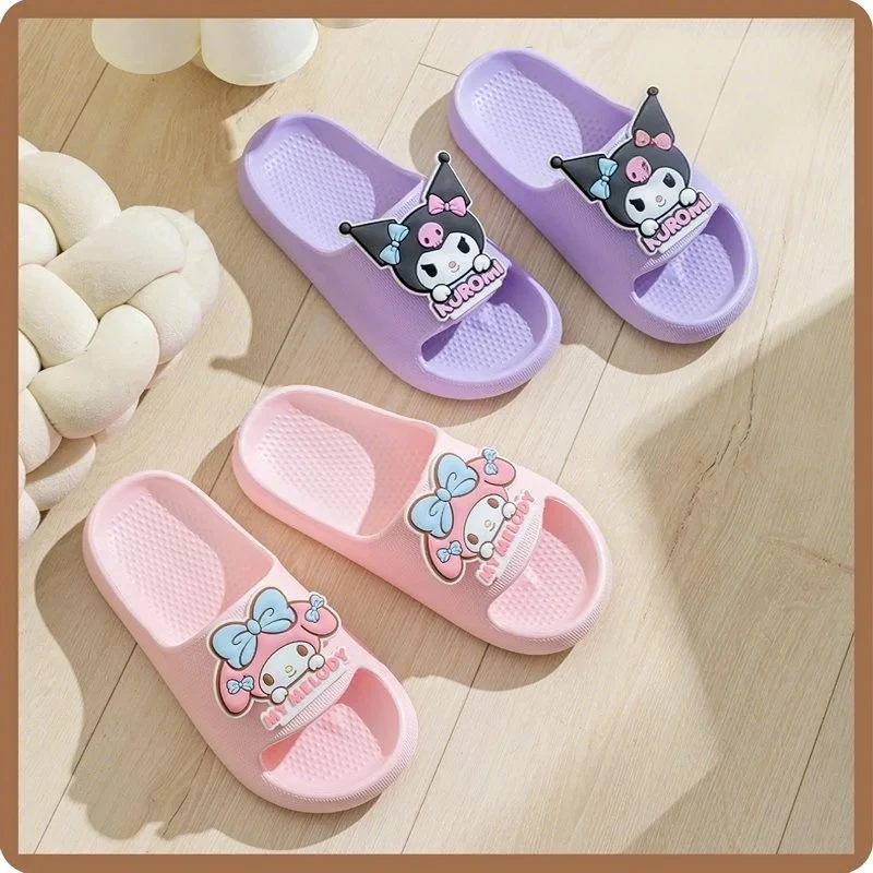 Sanrio Kuromi My Melody Hello Kitty Family Slippers, Cute Indoor Home Slides for All, Cozy Character House Shoes