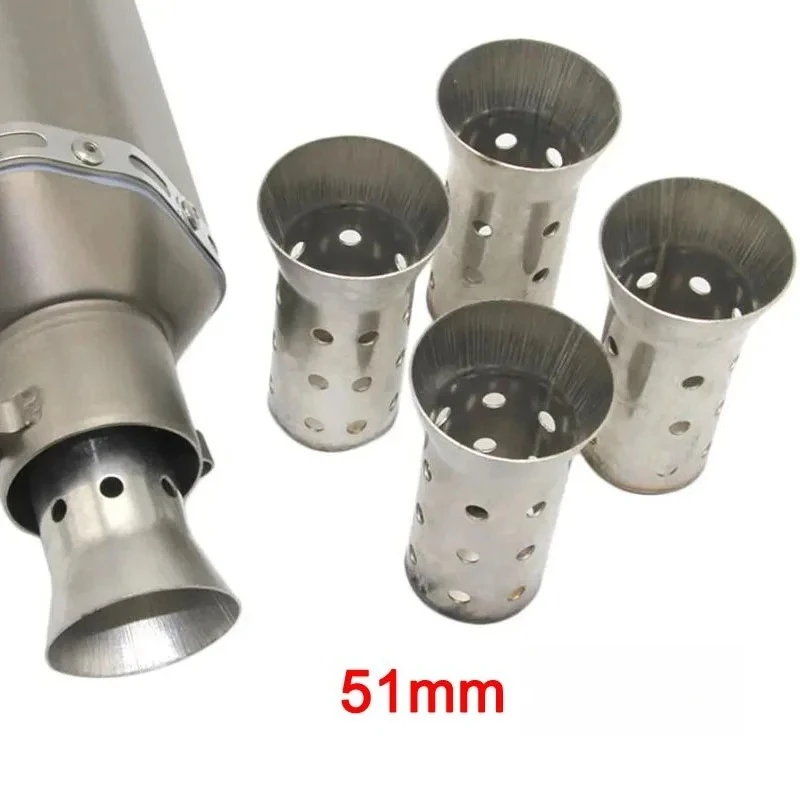 51mm Einlass Edelstahl Motorrad-Auspuff-Schalldämpfer Einstellbarer DB-Killer Geräuschunterdrücker Hochleistungs-Universalmodell