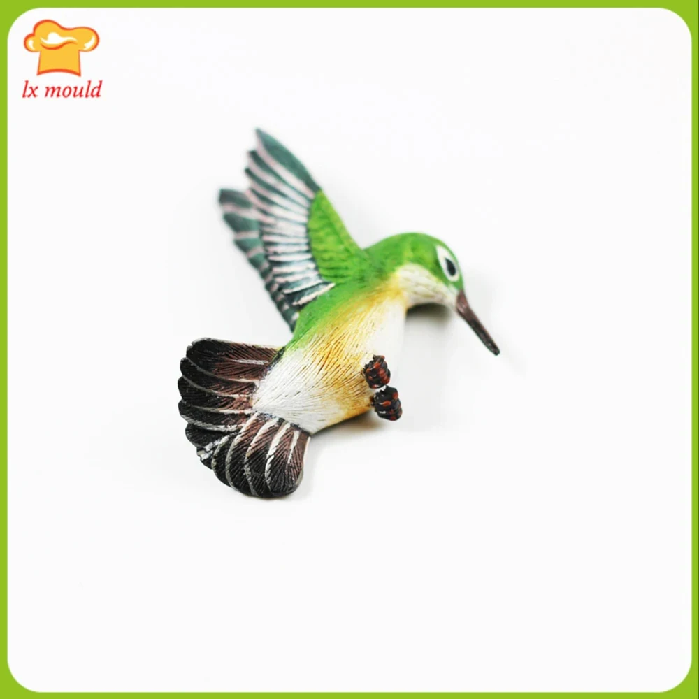 HUMMING BIRD Silicone Mould Fondant Chocolate Icing Cake Decoration Topper Baking Mold Resin Clay Fondant Flexible Polymer