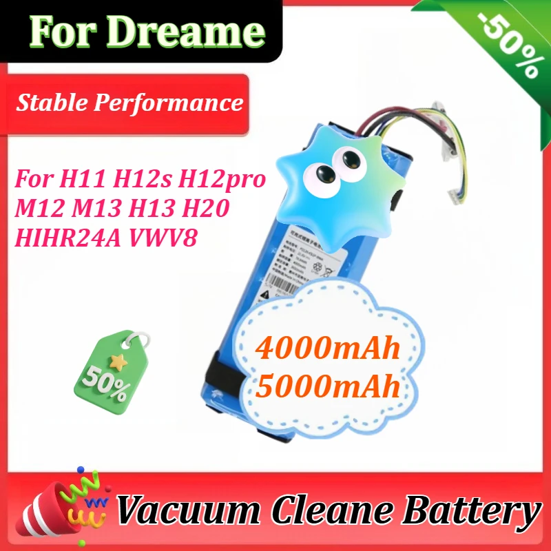 

Аккумулятор 21.6В для пылесосов Dreame M13, H13, M12, H11, H12s, H12pro, H20, HHR24A, VWV8, запчасти и аксессуары для поломоечных машин