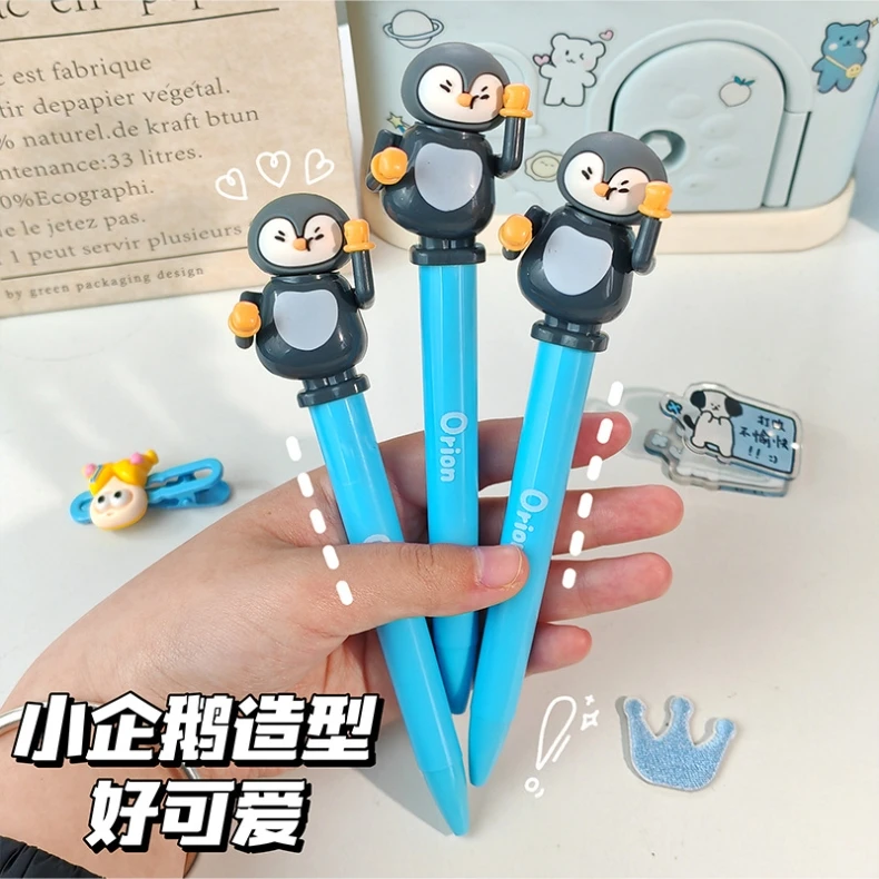 Nuovo divertente stampa pinguino penna da ballo simpatico cartone animato pinguino penna neutra studente di cancelleria giocattoli da disegno antistress