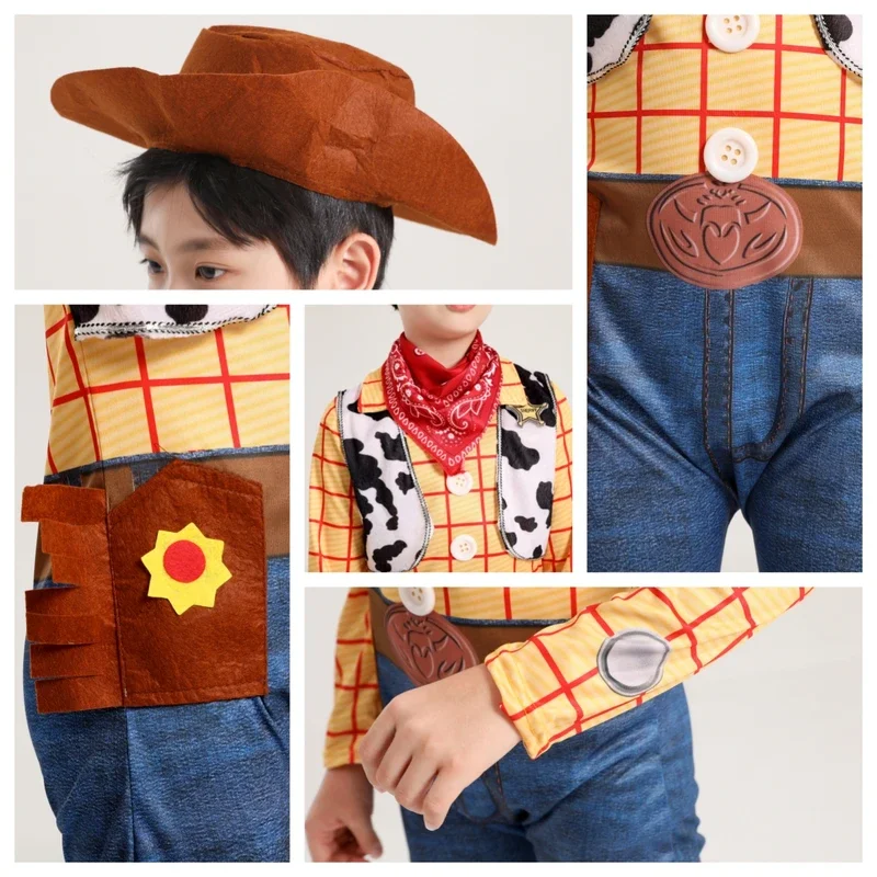 Costume de Cosplay de Cowboy Classique pour Enfant, Shérif Animé Rick, pour ixd'Anniversaire ou Halloween