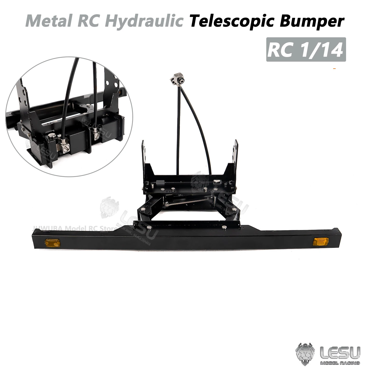 

LESU 1/14 RC Hydraulic Telescopic Rear Bumper Tail Light For Tamiya RC Hydraulic Roll On Off Dump RC Truck Tipper Diy Parts Toys