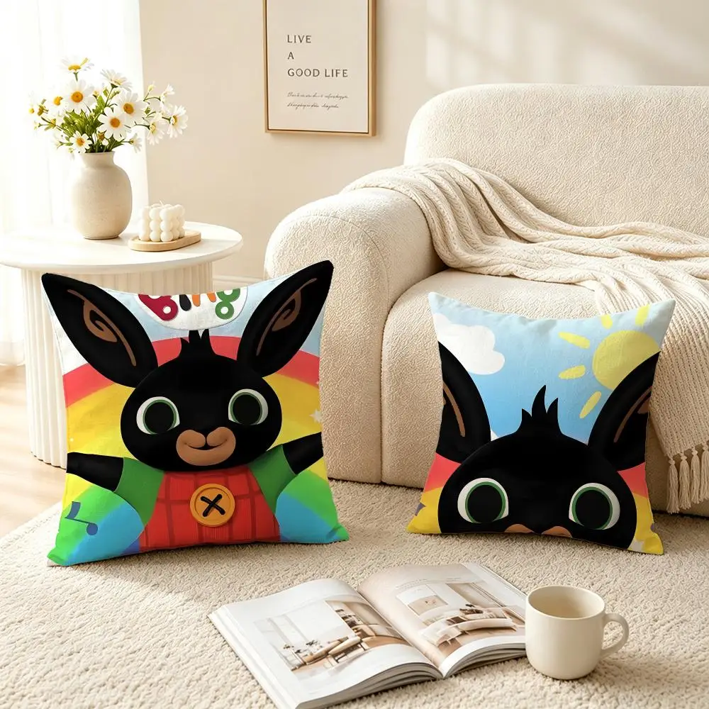 Ip Bing Bunny Cushion Cover Pillow Short Plush fresh natural Cushion for Living Room Bedroom Sofa Home Decoration